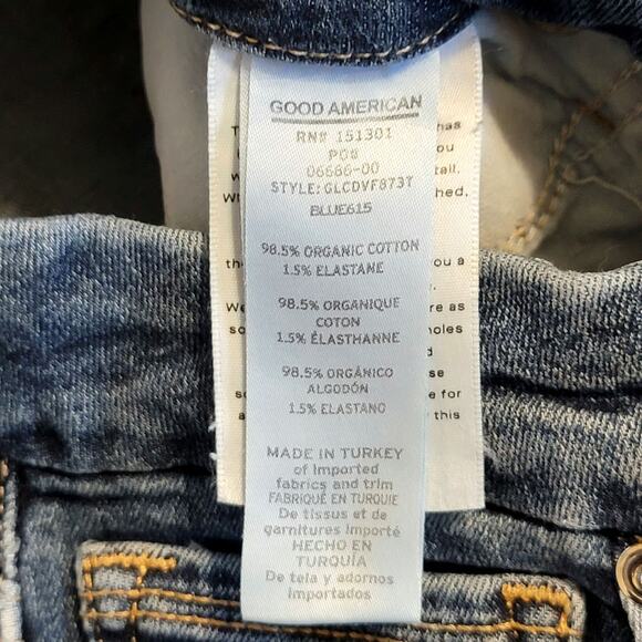 Good American Good Legs Skinny Cropped Ankle Jeans Blue Denim Size 6 Sculpting - Picture 11 of 14